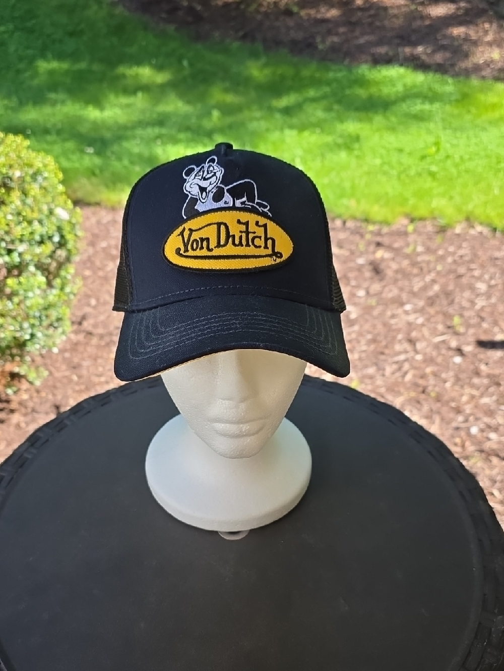 Von Dutch The Breakfast Club Trucker Cap with Yellow Logo Patch